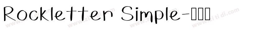Rockletter Simple字体转换